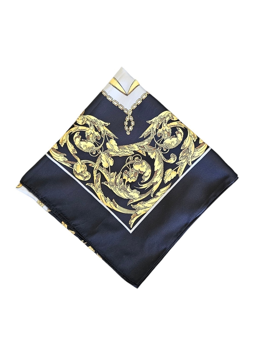 Totes Vintage 34" Scarf Equestrian Design Made In Italy